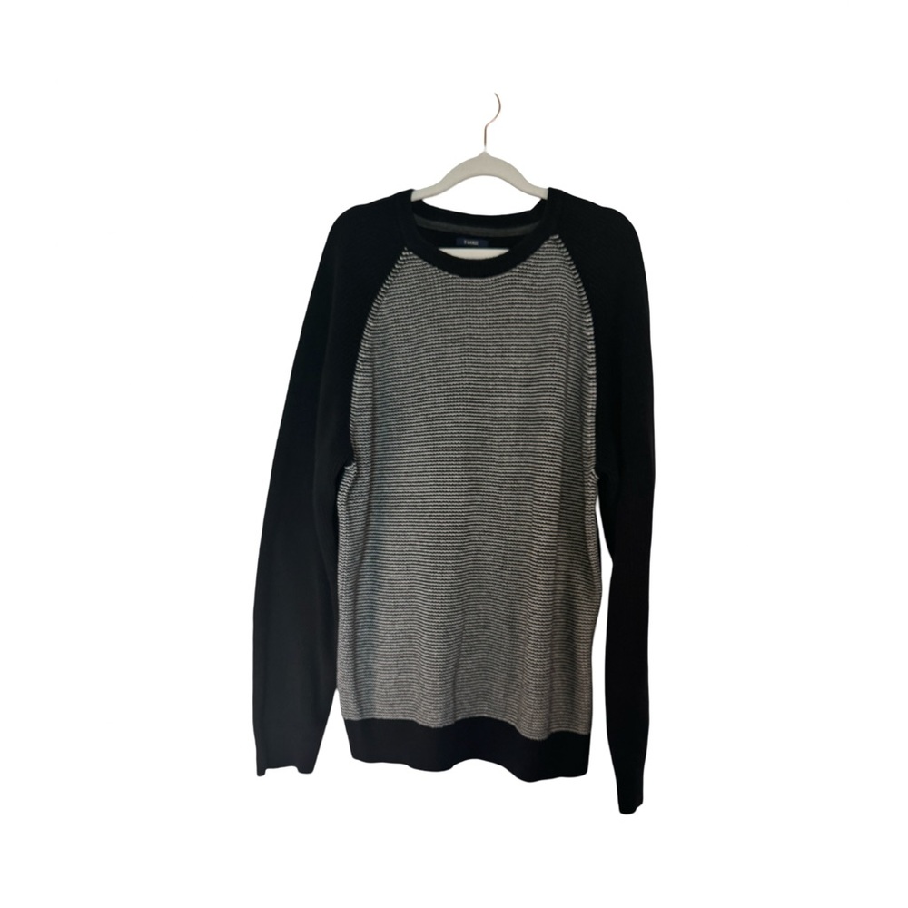 American Rag CIE 100% cotton crew neck sweater XL black and white classic